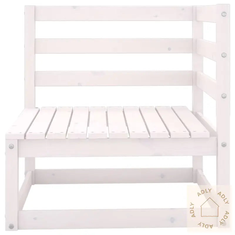 3-Seters Hagesofa Hvit Heltre Furu