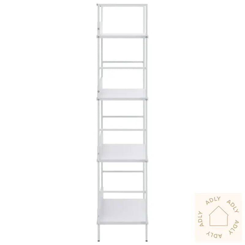 Bokhylle 4 Lag Hvit 60X27,6X124,5 Cm Konstruert Tre