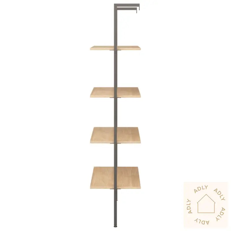 Stigehyller 4 Etasjer Lysebrun Og Svart 64X35X152,5 Cm