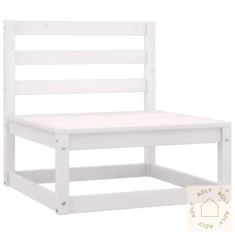 4-Seters Hagesofa Hvit Heltre Furu