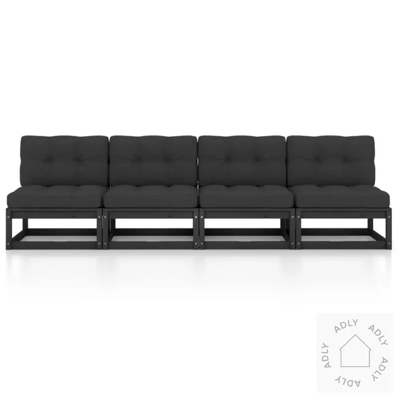 Hagesofa Med Puter 4-Seters Heltre Furu