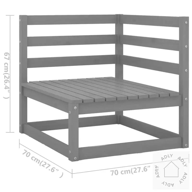 Hagesofa Med Puter 4-Seters Heltre Furu