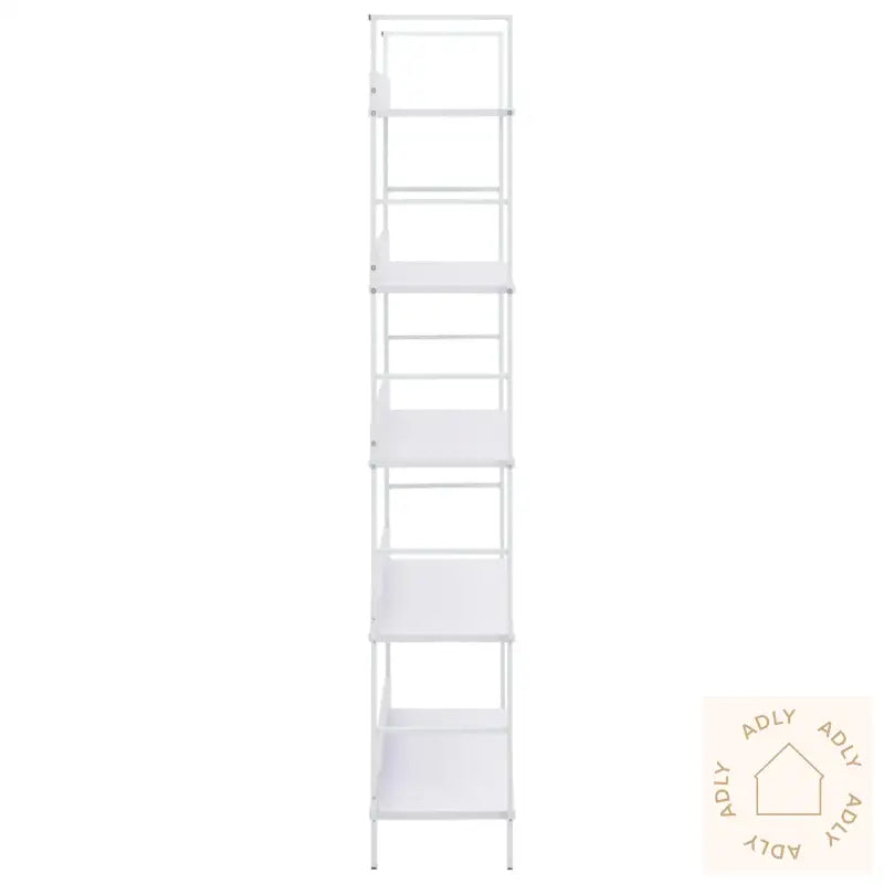 Bokhylle 5 Lag Hvit 60X27,6X158,5 Cm Konstruert Tre