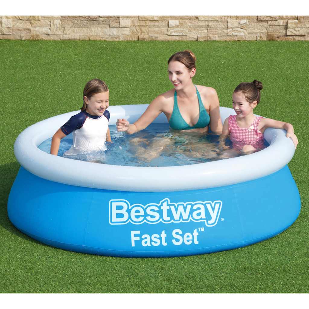 Oppblåsbart basseng Fast Set rundt 183x51 cm blå