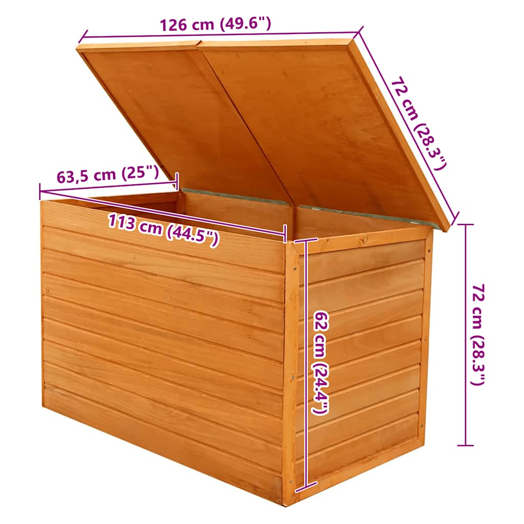 Putekasse 126x72x72 cm tre