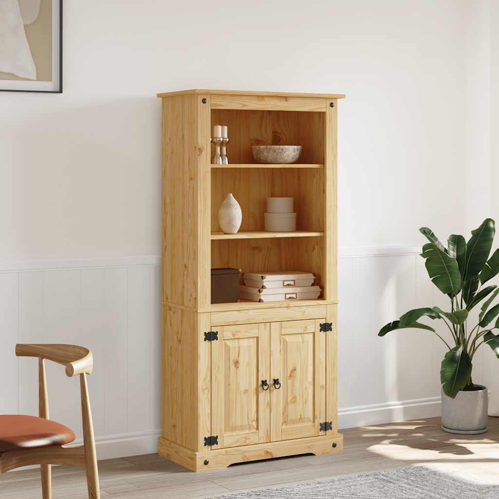 Vitrine meksikansk corona-stil furu 80x40x170 cm