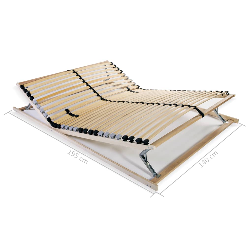Spilebase med 28 lameller 7 soner 140x200 cm