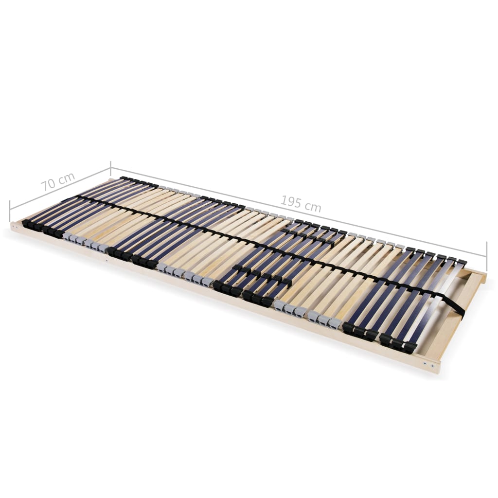 Spilebase med 42 lameller 7 soner 70x200 cm