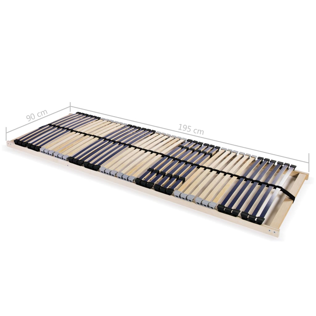 Spilebase med 42 lameller 7 soner 90x200 cm