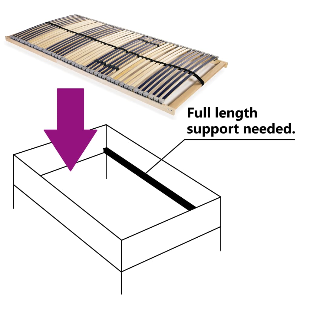 Spilebase med 42 lameller 7 soner 120x200 cm