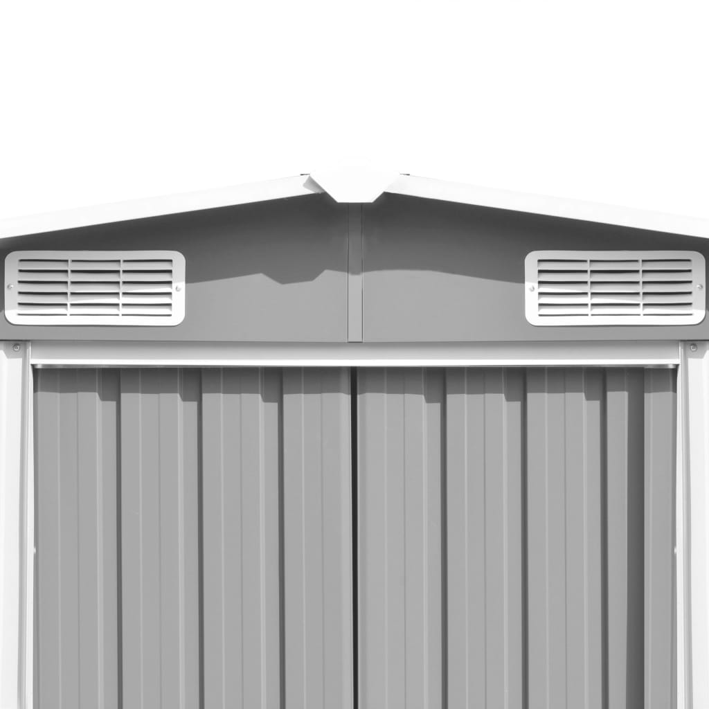 Hageskjul 257x580x181 cm metall grå