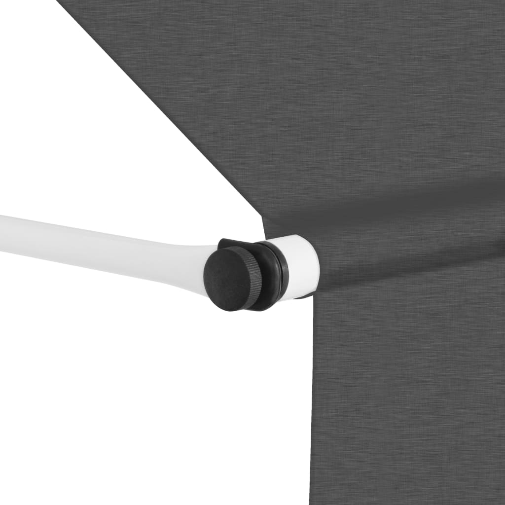 Manuell uttrekkbar markise 400 cm antrasitt