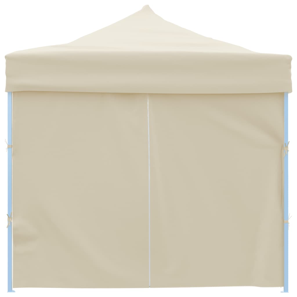 Sammenleggbart festtelt popup med 8 sidevegger 3x9 m kremhvit