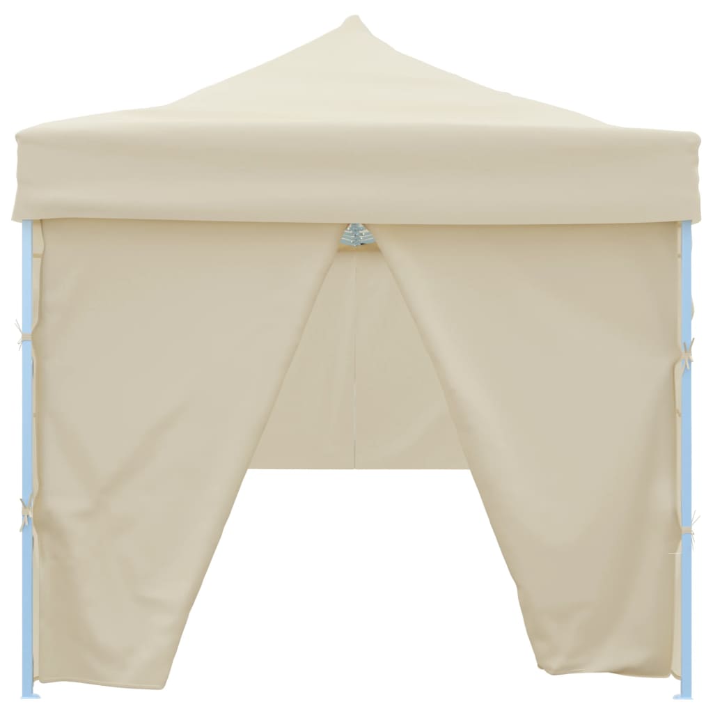 Sammenleggbart festtelt popup med 8 sidevegger 3x9 m kremhvit