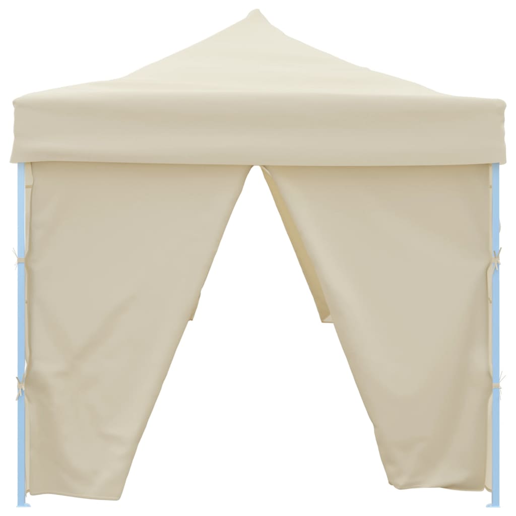 Sammenleggbart festtelt popup med 8 sidevegger 3x9 m kremhvit