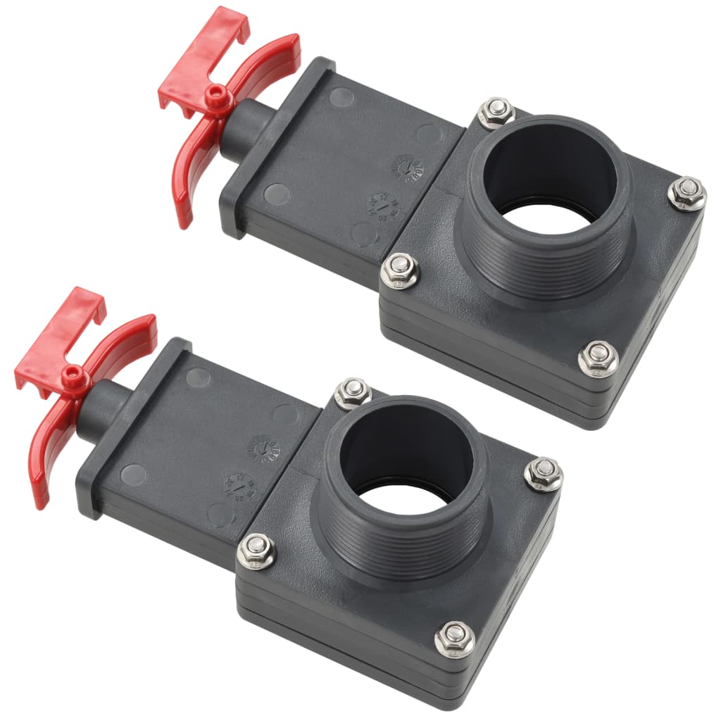 Bassengportsventil 2 stk 1,5"