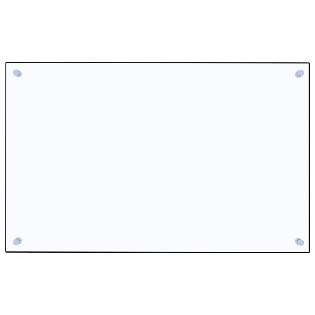 Kjøkkenplate gjennomsiktig 80x50 cm herdet glass