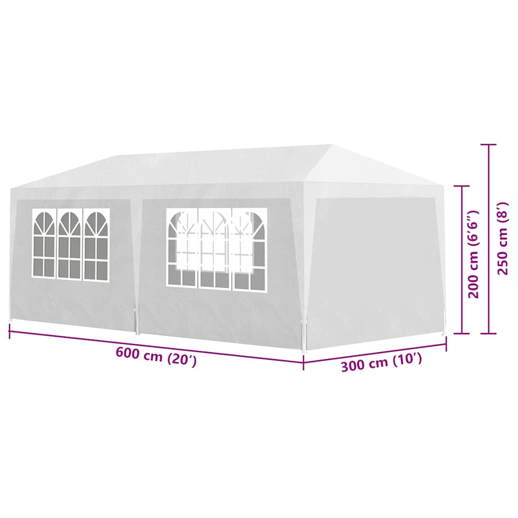 Festtelt 3x6 m hvit