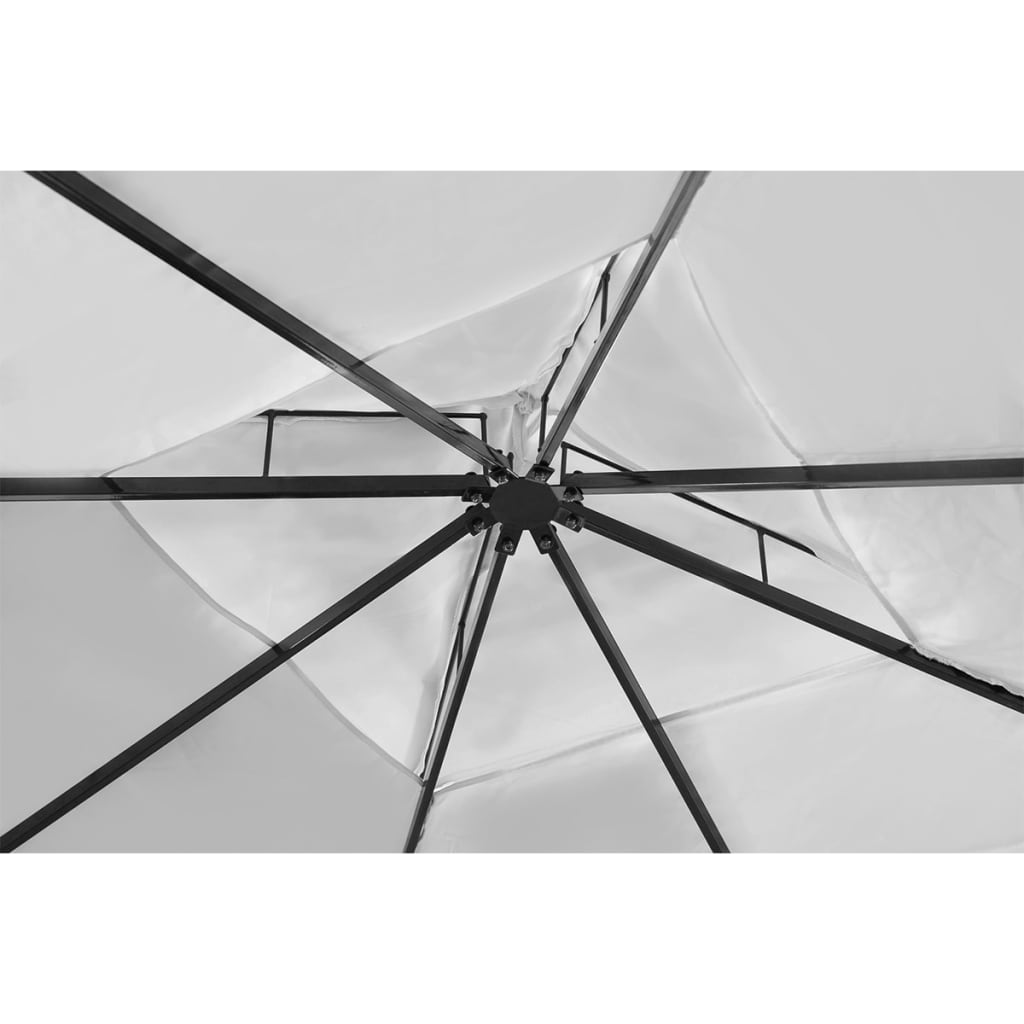 Paviljong med tak 3x4 m kremhvit