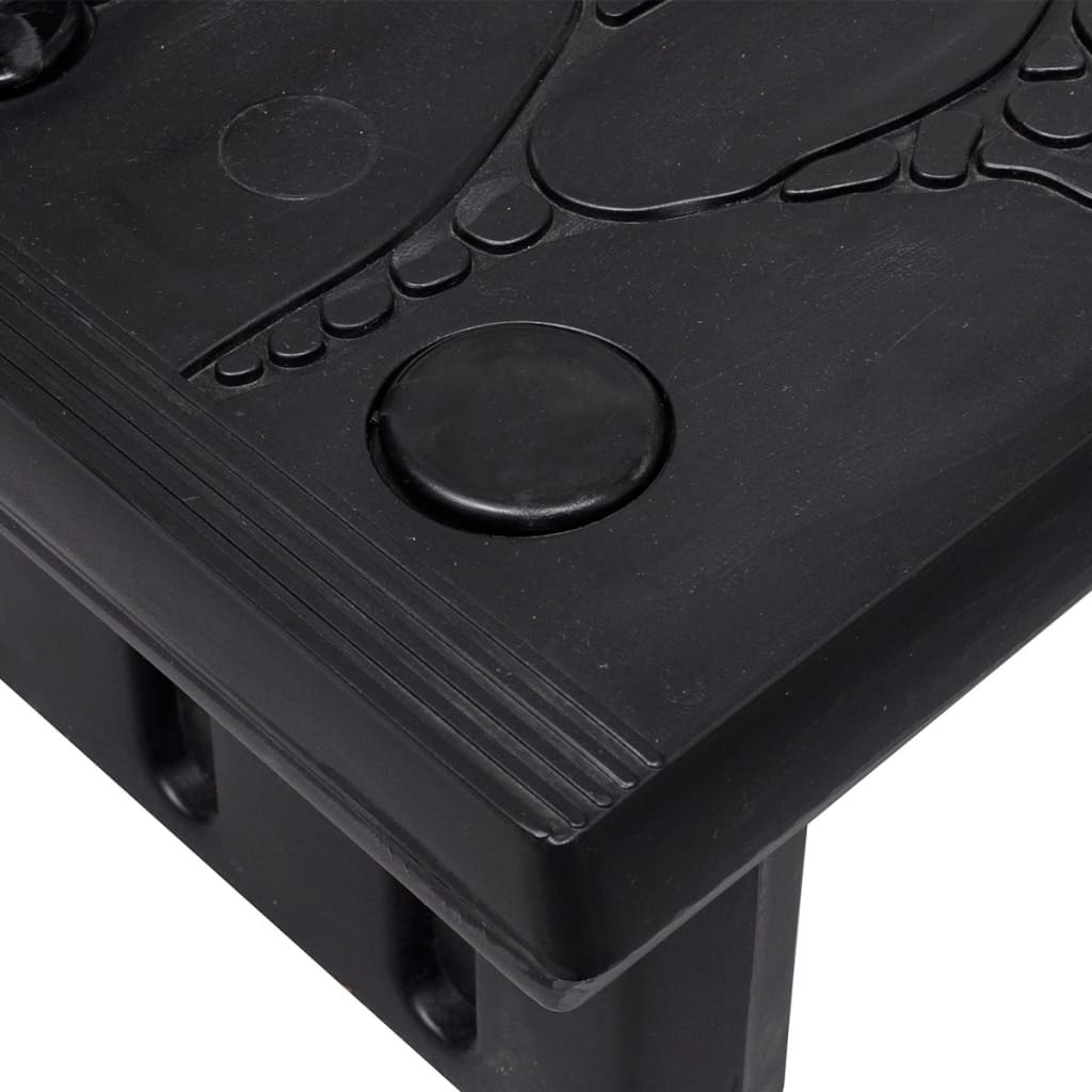 Trapp for badestamp/spa/badekar svart