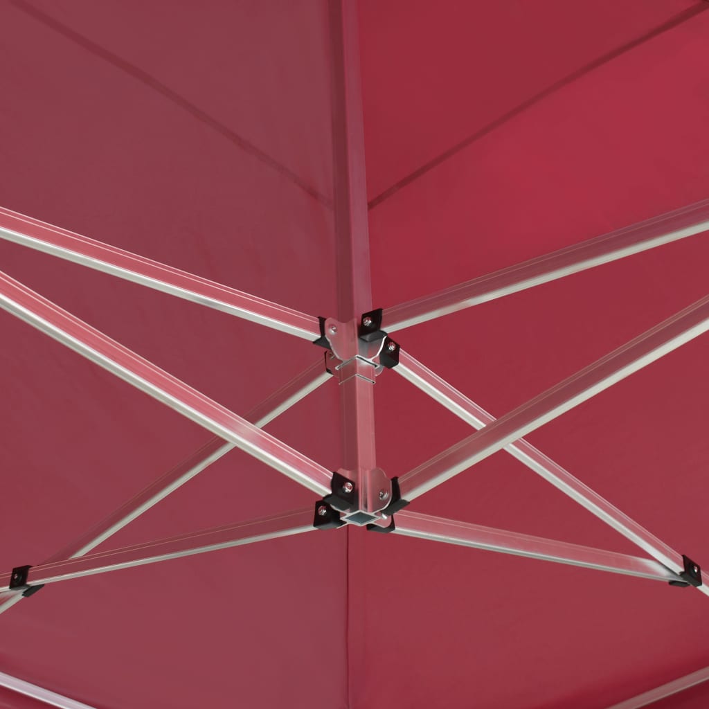 Profesjonelt foldbart festtelt aluminium 6x3 m vinrød