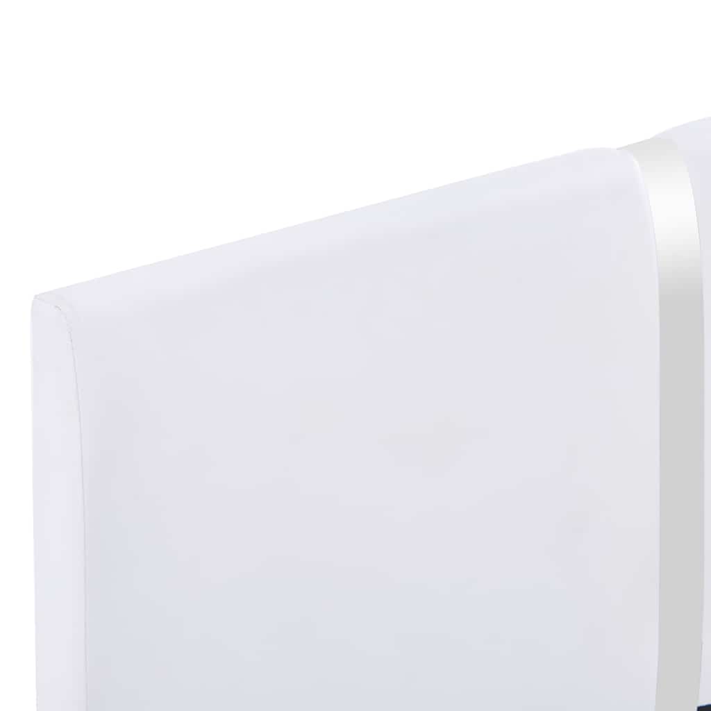 Sengeramme uten Madrass Hvit imitert skinn 135x190 cm
