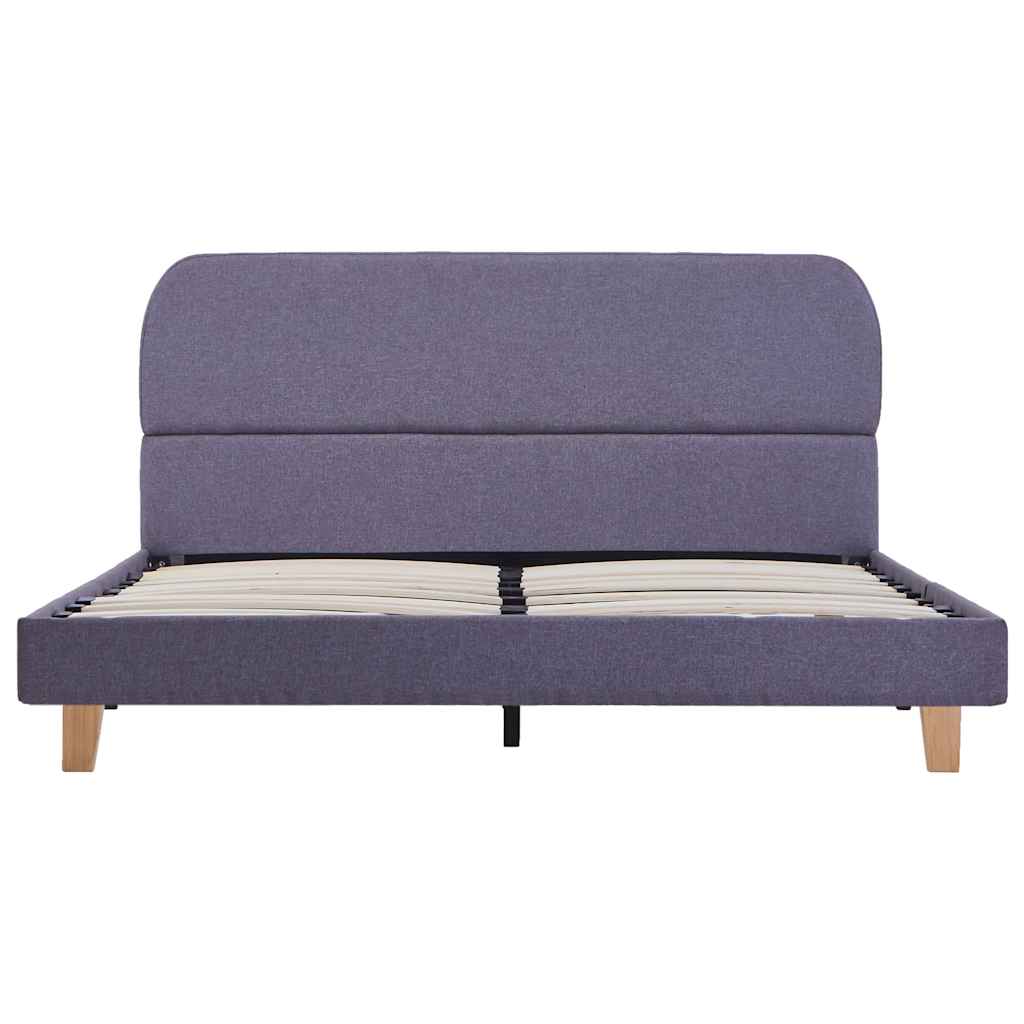 Sengeramme uten Madrass Lysegrå Stoff 135x190 cm