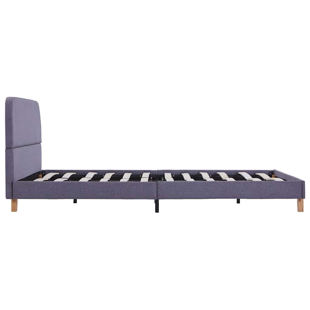 Sengeramme uten Madrass Lysegrå Stoff 135x190 cm