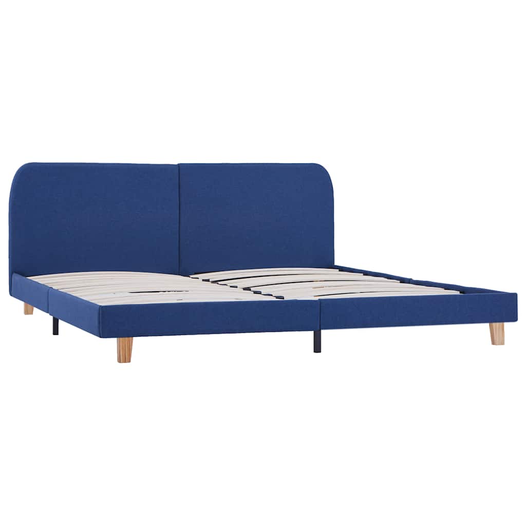 Sengeramme uten Madrass Blå Stoff 150x200 cm