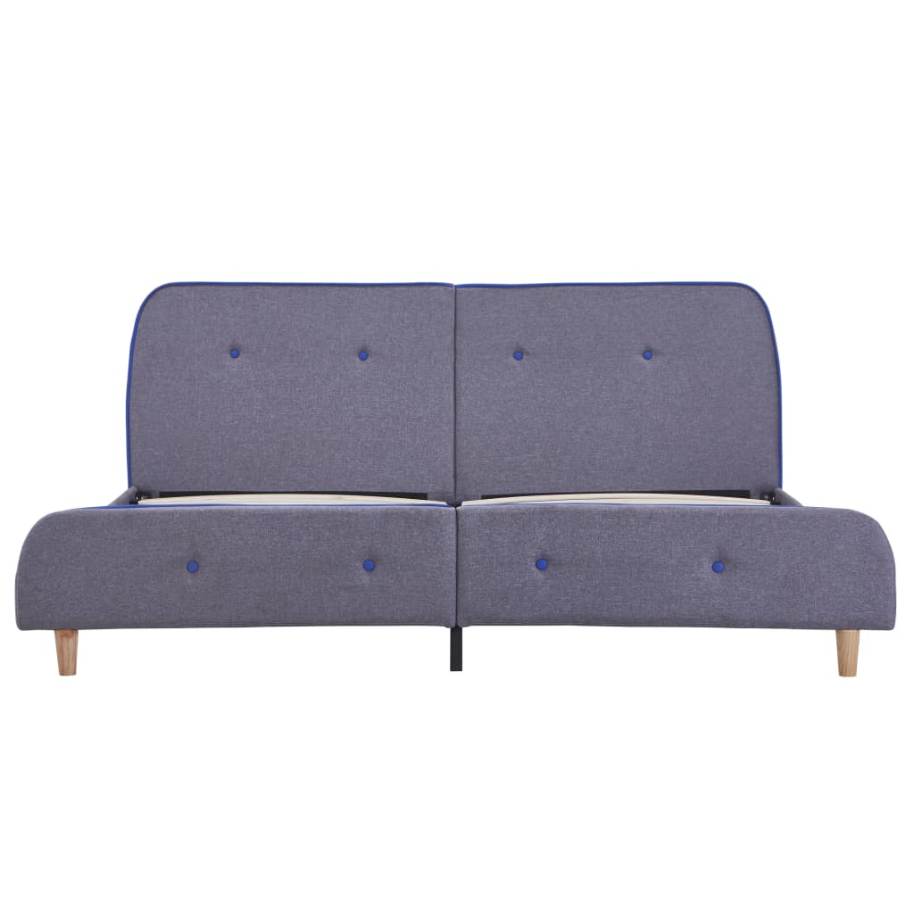 Sengeramme uten Madrass Lysegrå Stoff 150x200 cm