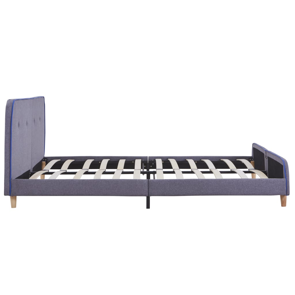 Sengeramme uten Madrass Lysegrå Stoff 150x200 cm