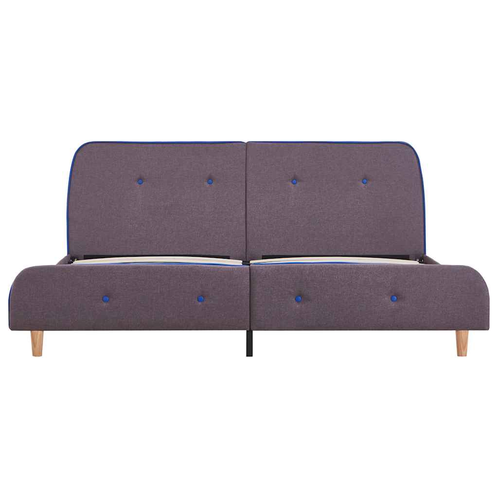 Sengeramme uten Madrass Taupe Stoff 150x200 cm