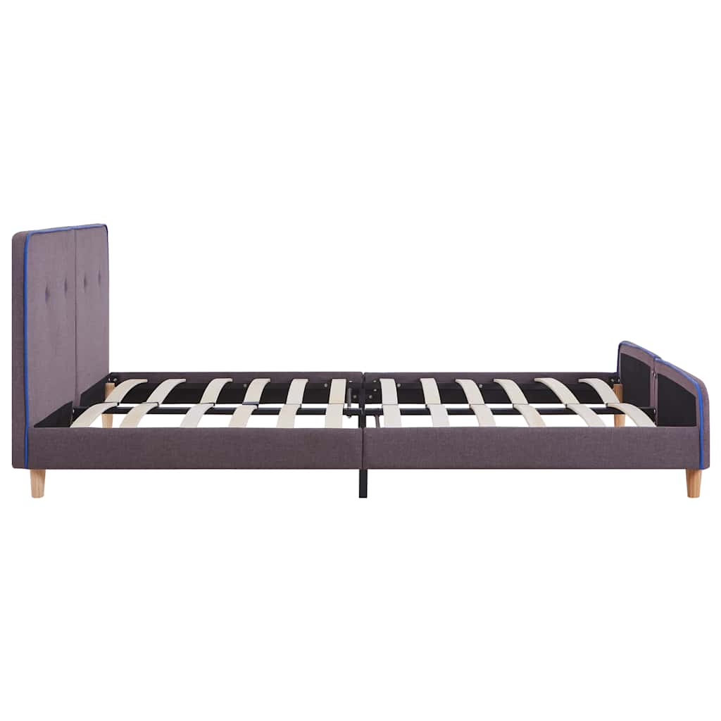 Sengeramme uten Madrass Taupe Stoff 150x200 cm