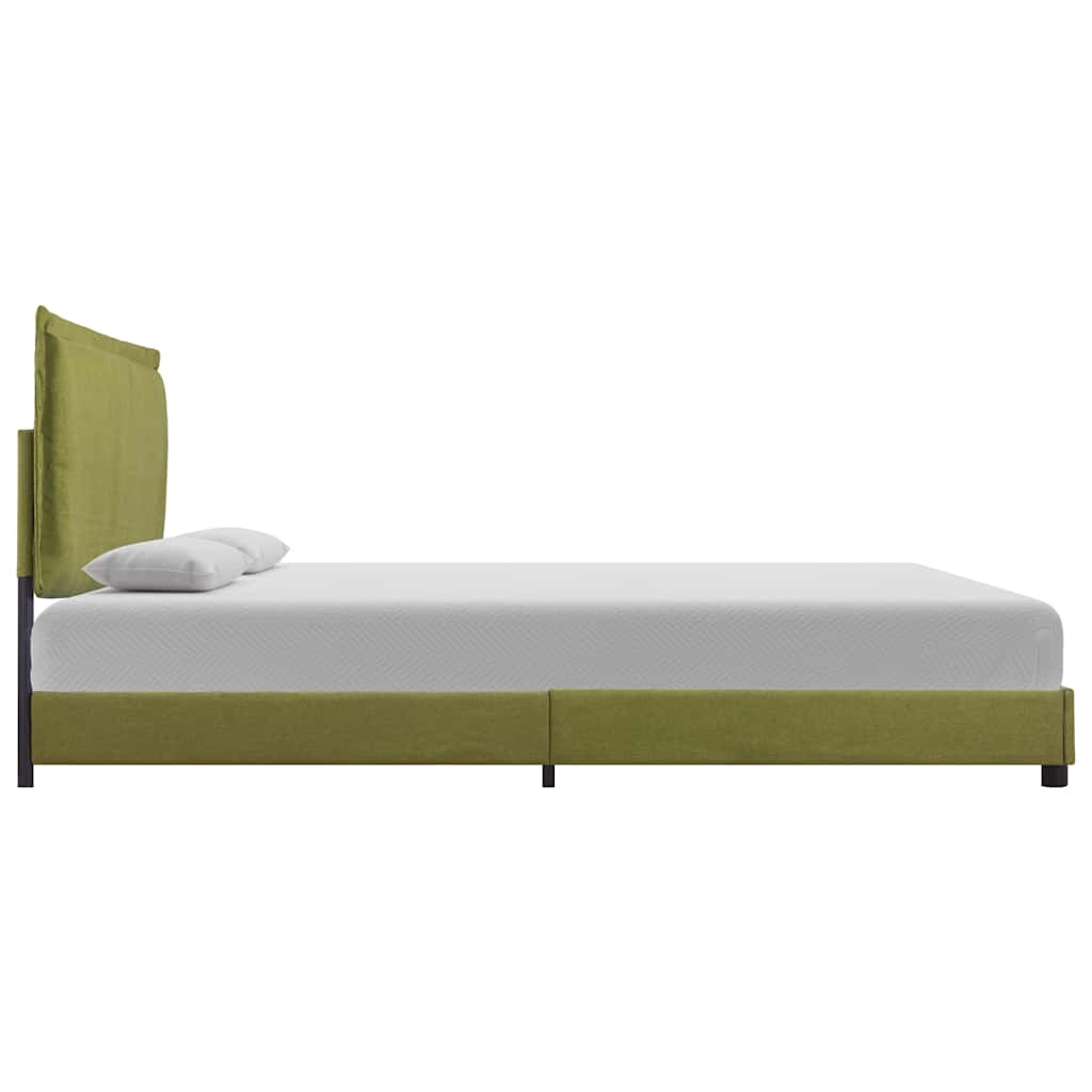 Sengeramme uten Madrass Grønt Stoff 135x190 cm