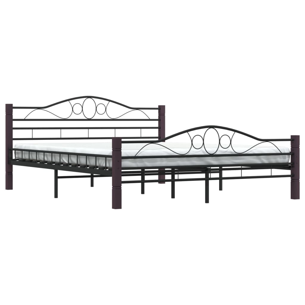 Sengeramme svart metall 160x200 cm