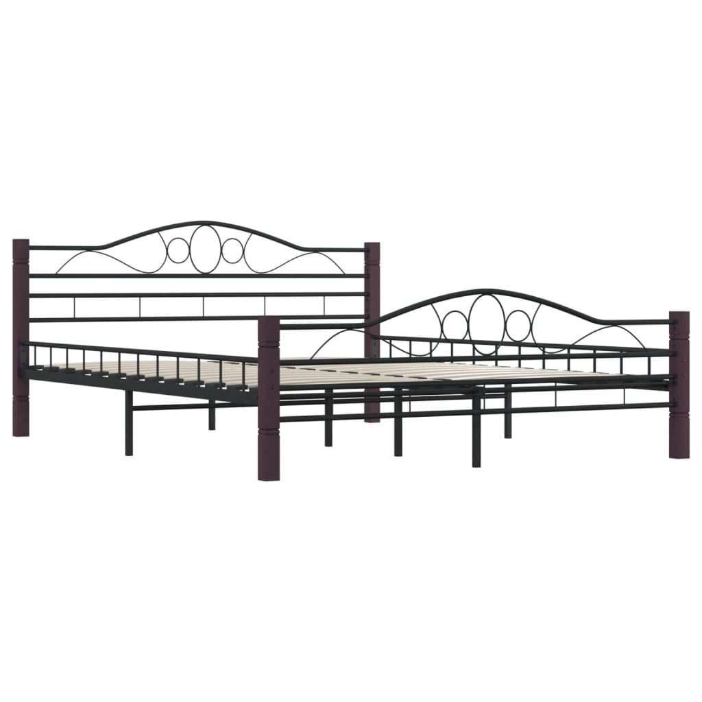 Sengeramme svart metall 160x200 cm