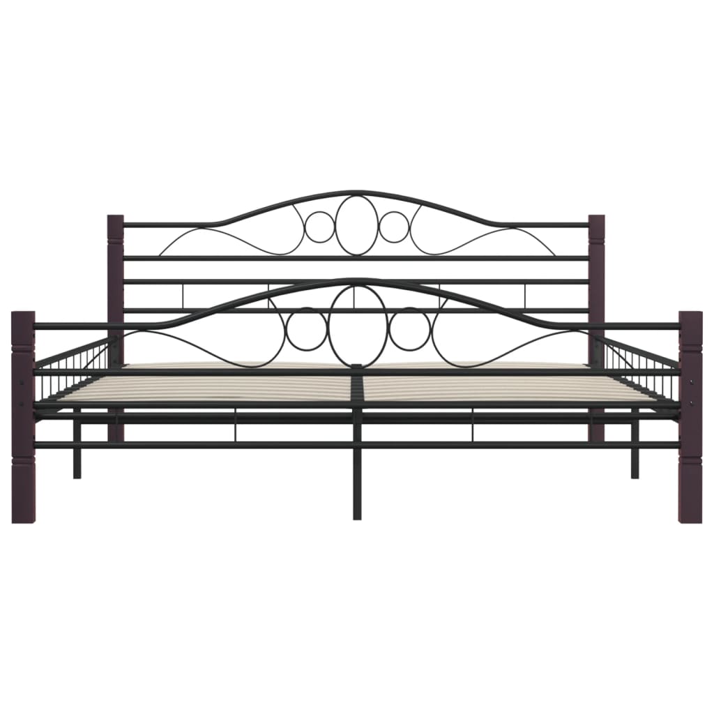 Sengeramme svart metall 160x200 cm