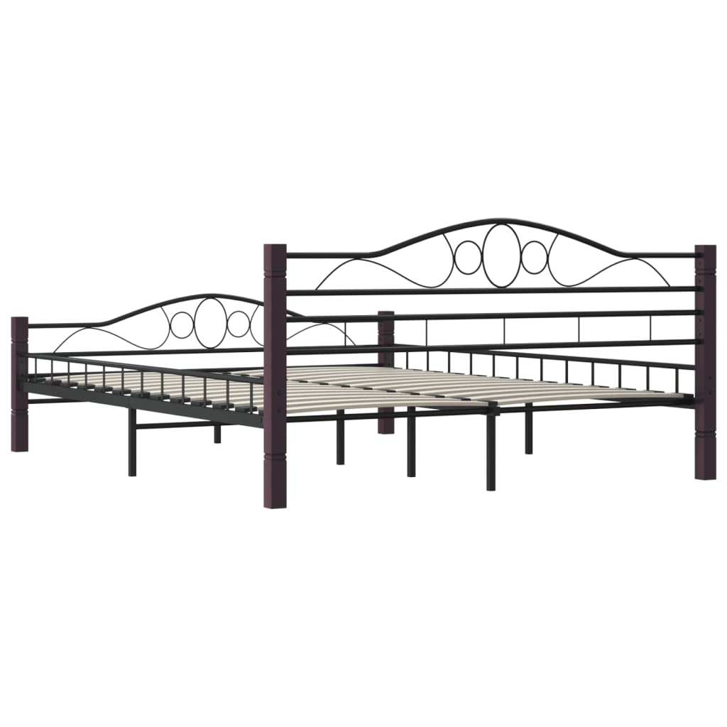 Sengeramme svart metall 160x200 cm