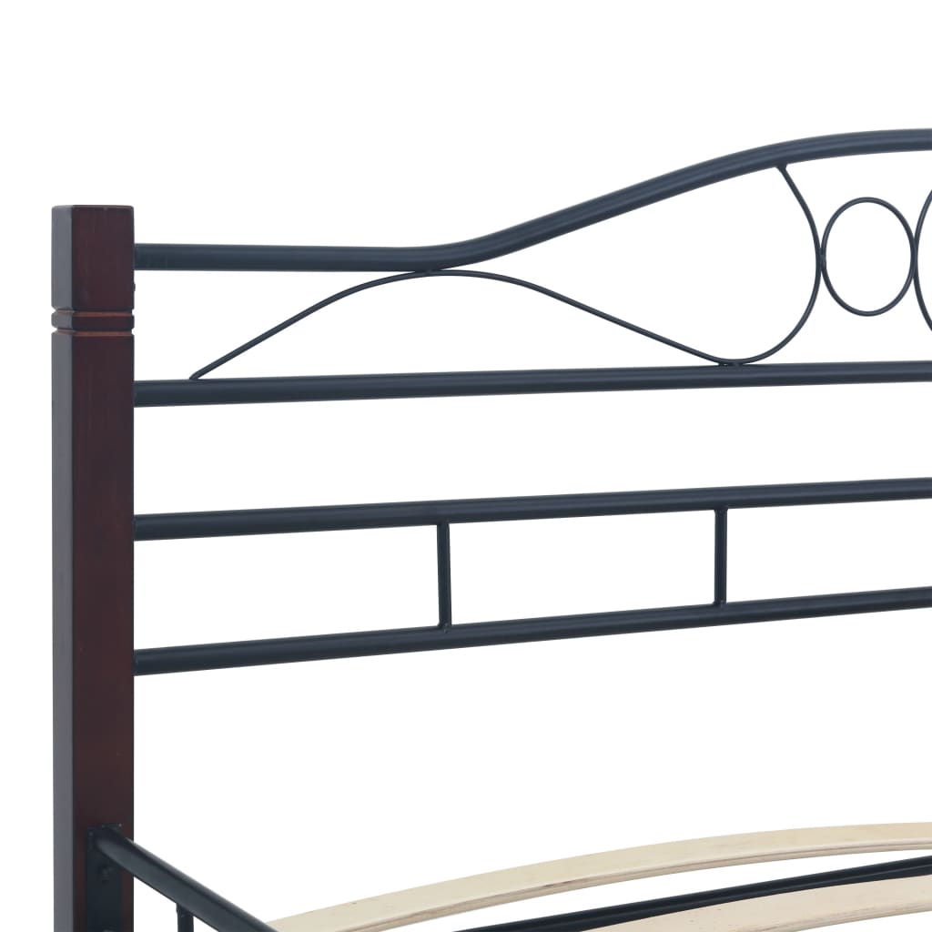 Sengeramme svart metall 160x200 cm