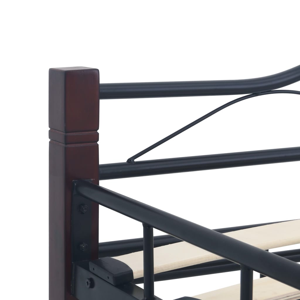 Sengeramme svart metall 160x200 cm