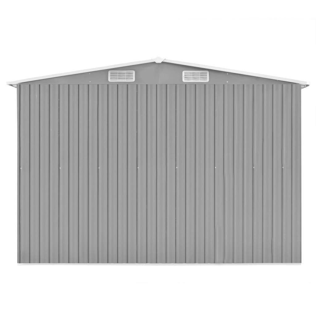 Hageskur grå 257x990x181 cm galvanisert stål