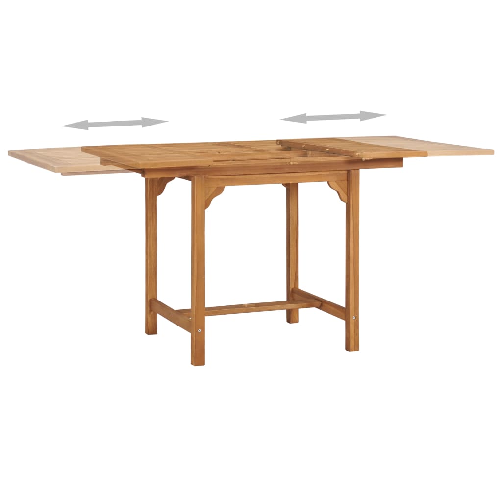 Uttrekkbart hagebord (110-160)x80x75 cm heltre teak
