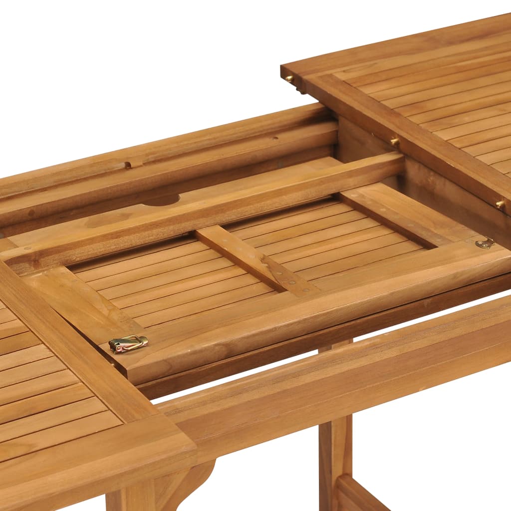 Uttrekkbart hagebord (110-160)x80x75 cm heltre teak