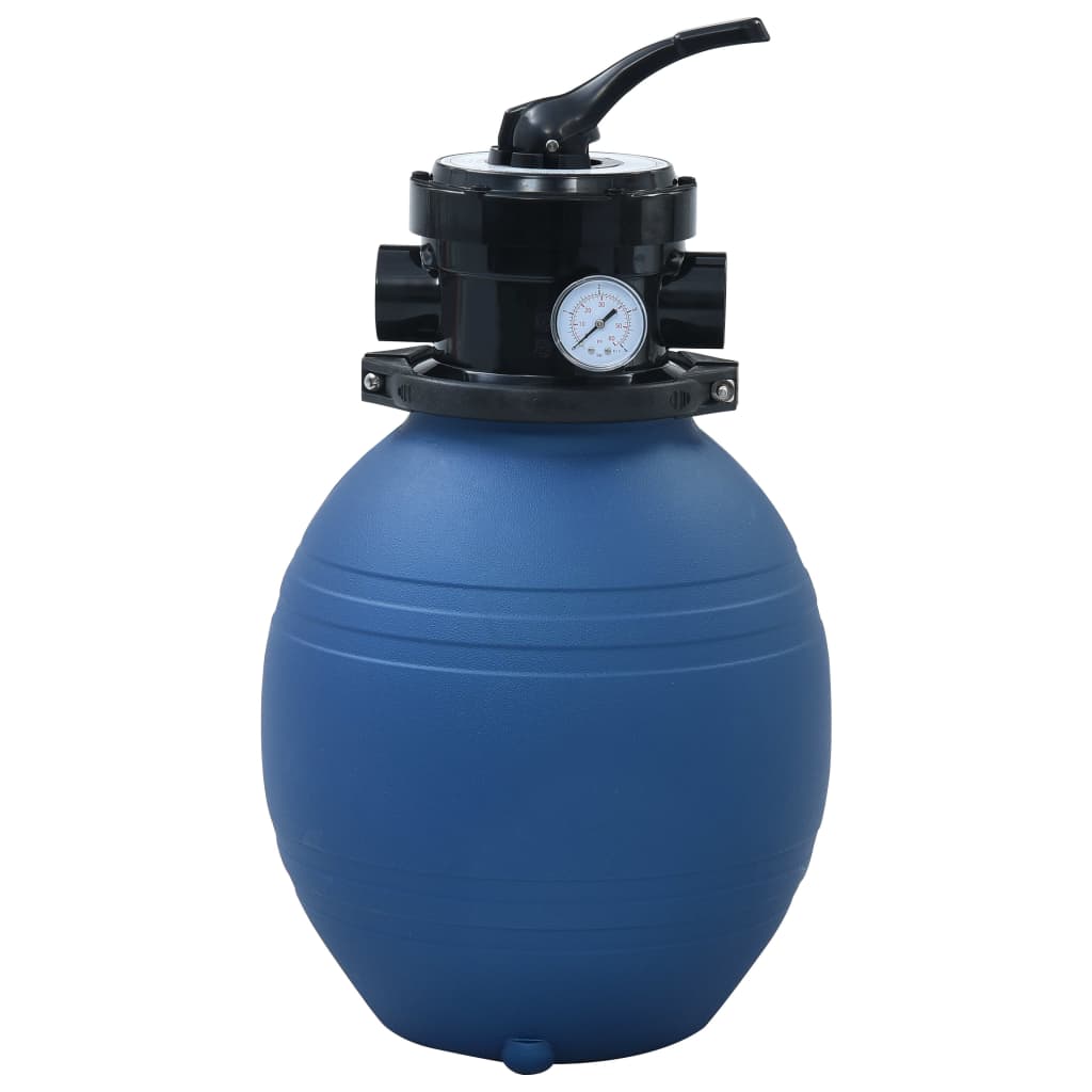Sandfilter for basseng med ventil i 4 stillinger blå 300 mm