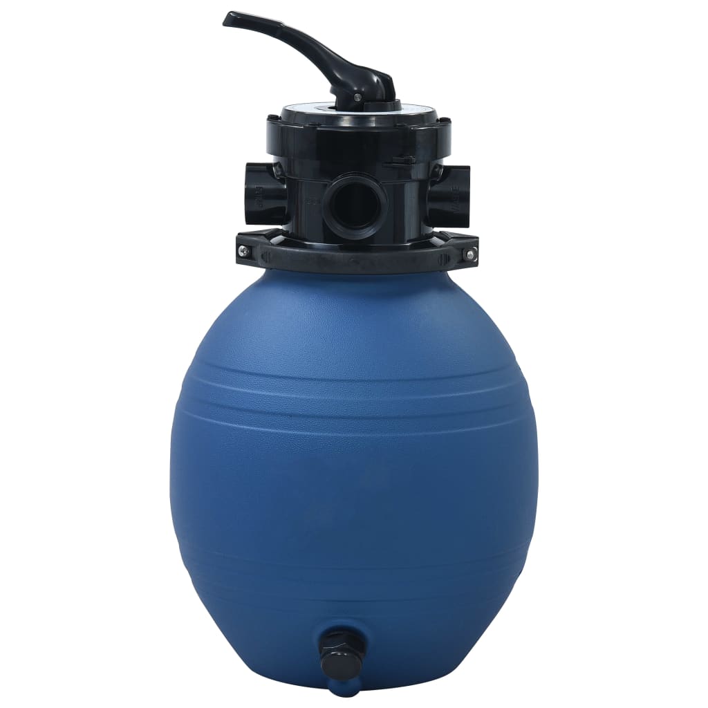 Sandfilter for basseng med ventil i 4 stillinger blå 300 mm