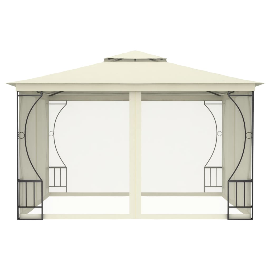 Paviljong med nett 300x300x265 m kremhvit