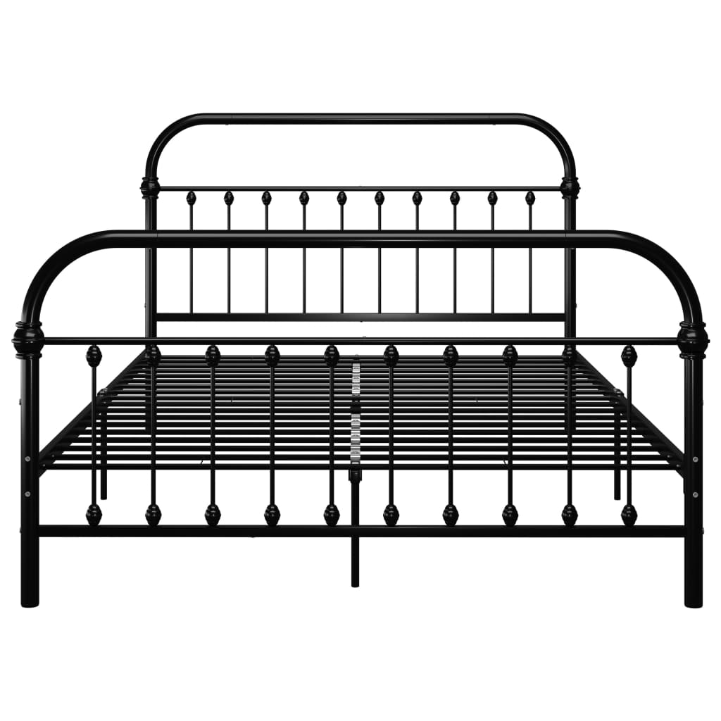 Sengeramme svart metall 160x200 cm
