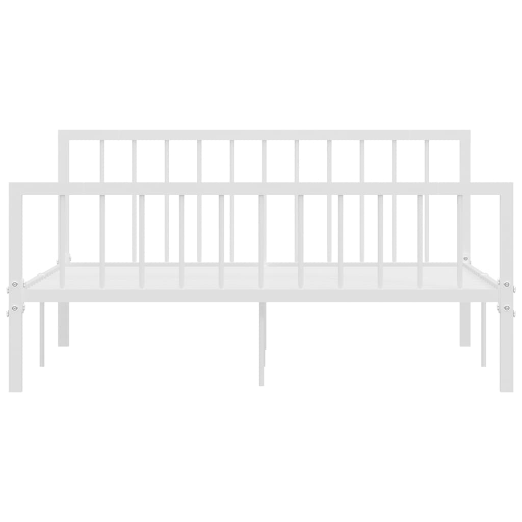 Sengeramme hvit metall 160x200 cm