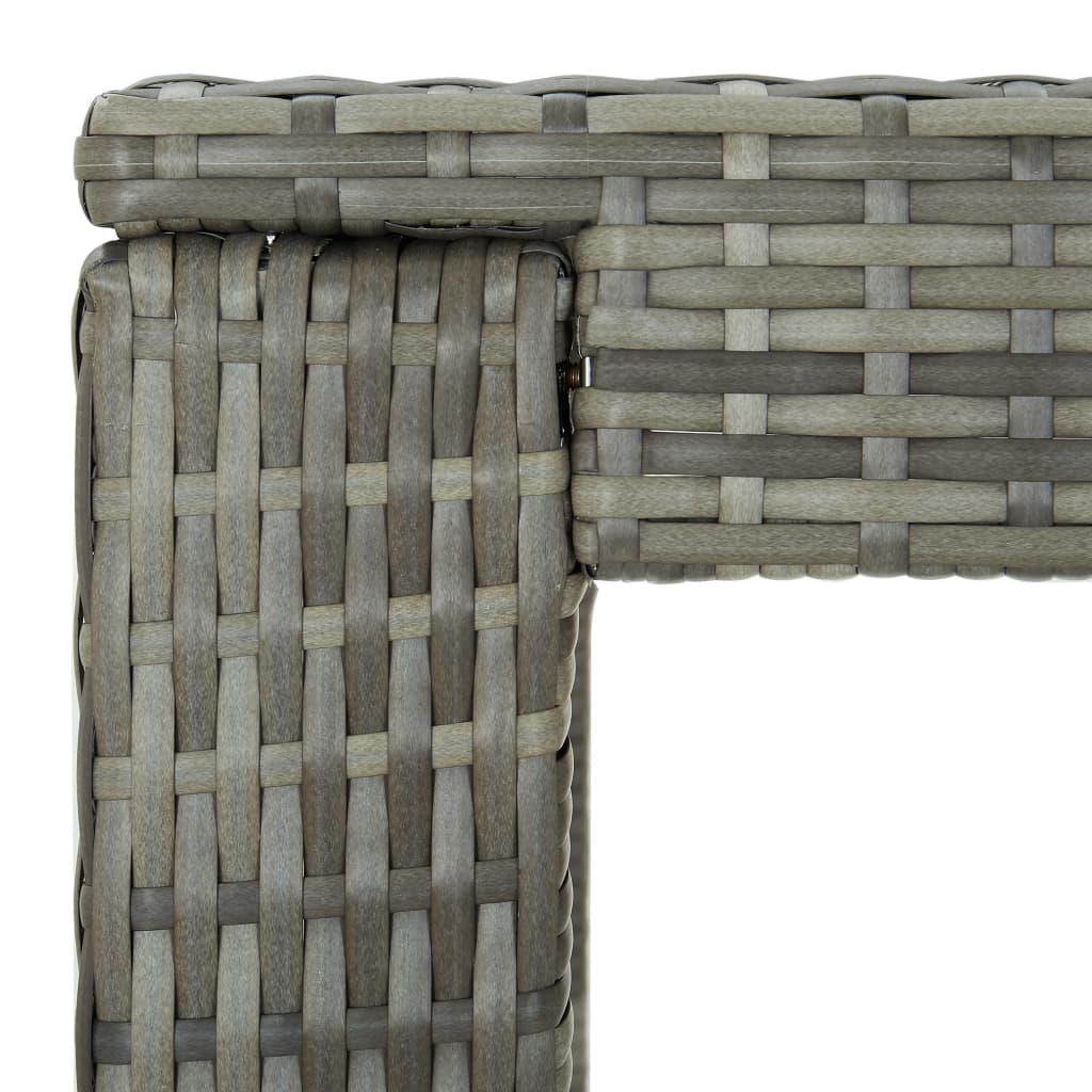 Utendørs barbord grå 100x60,5x110,5 cm polyrotting