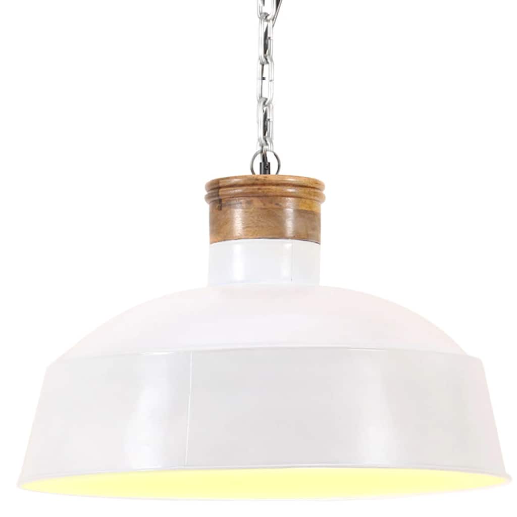 Industriell Hengelampe 42 Cm Hvit E27